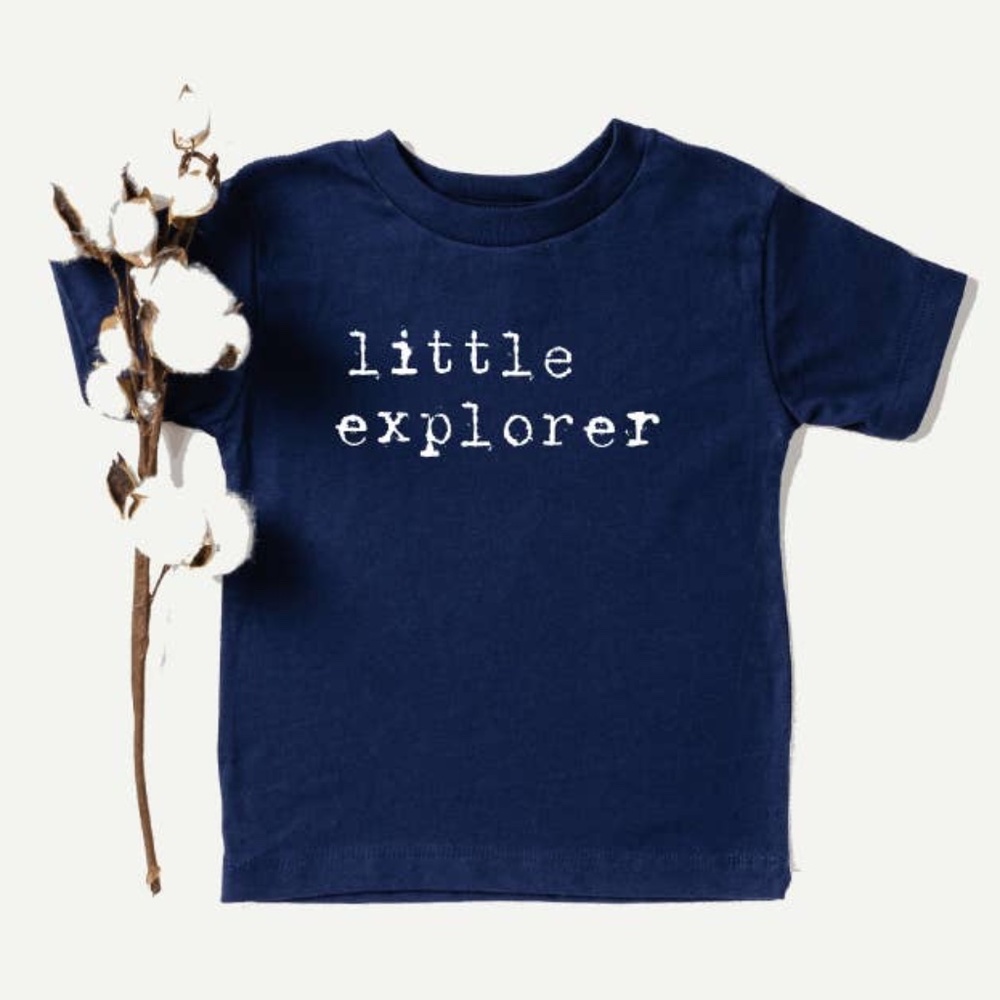 Little Explorer Toddler Tee- Navy